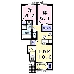ステイズ 1階2LDKの間取り