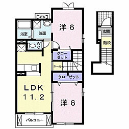 サンブリーズ 2LDKの間取図画像