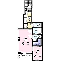 ボヌール梅田2 2Kの間取図画像