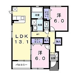 ディオパラッツォ3 2LDKの間取図画像