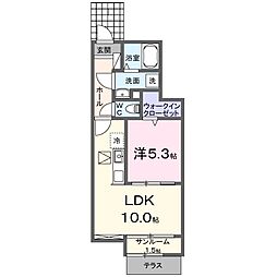 ルミエ 1LDKの間取図画像