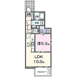 マイクレリア 1LDKの間取図画像