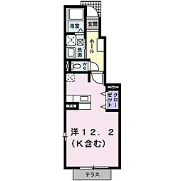 PlacidoおのみちA ワンルームの間取図画像