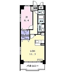 ファミール大山 1LDKの間取図画像