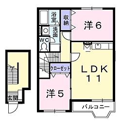グレートビレッジ 2LDKの間取図画像