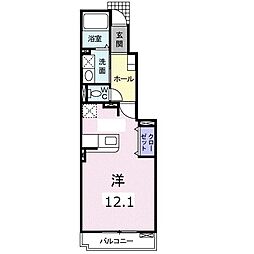 フォルトゥーナ1 ワンルームの間取図画像