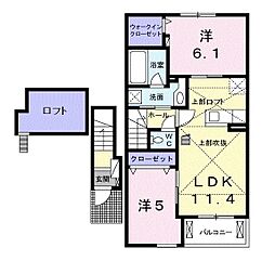 ソラーナ 2LDKの間取図画像