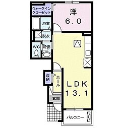 フォルトーナB 1LDKの間取図画像