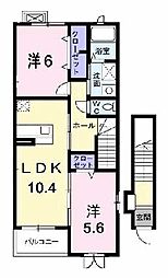 SunlitA1 2LDKの間取図画像