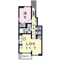 ルミエール 1LDKの間取図画像