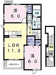 間取図画像 2LDK
