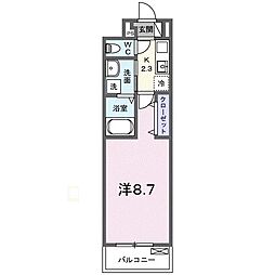 下松市西市1丁目アパート 1Kの間取図画像