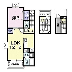 グランジェロ 1LDKの間取図画像