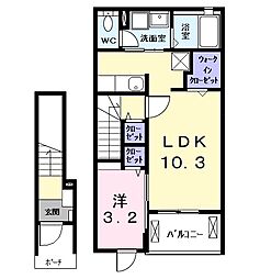 グレイス 1LDKの間取図画像