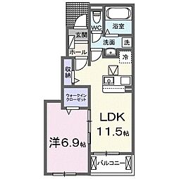ハレレアTY 1LDKの間取図画像