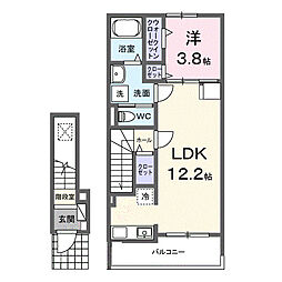 ヴィオラ マーレ 1LDKの間取図画像