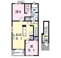 レキップ 2LDKの間取図画像