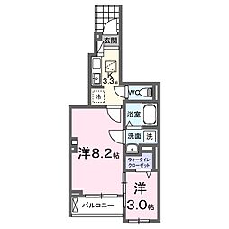 サンクレール2 2Kの間取図画像