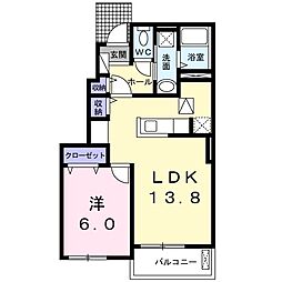 リクソーレ8A 1LDKの間取図画像