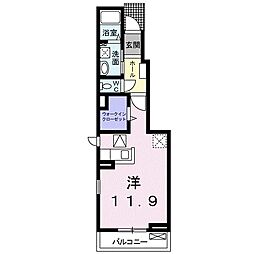 グランシャリオ ワンルームの間取図画像