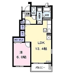 サンリット4 1LDKの間取図画像