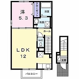グレイスメゾンA 1LDKの間取図画像