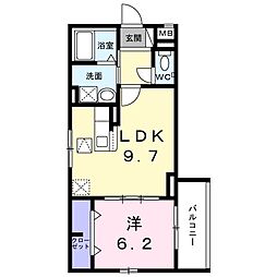 セレノコンチェルト 1LDKの間取図画像