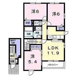 サンキャッスルS1 3LDKの間取図画像