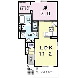 イーグルス1 1LDKの間取図画像