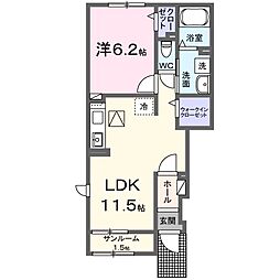 ラフィネ ジェンテ V 1LDKの間取図画像