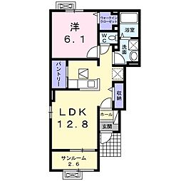 ＰＡＳＴＯＲＡＬＥ　II 1階1LDKの間取り