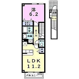 ノーブルハウス 1LDKの間取図画像
