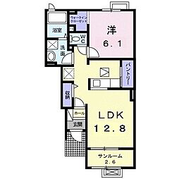 アルドーレ1 1LDKの間取図画像