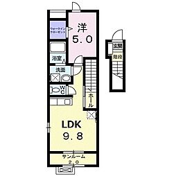 グランドオーブ 1LDKの間取図画像