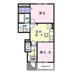アグネス3 2DKの間取図画像