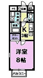 フレーシュ西春 1Kの間取図画像