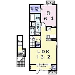 フルールアクア 1LDKの間取図画像