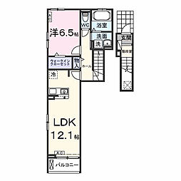 プリエール25 1LDKの間取図画像