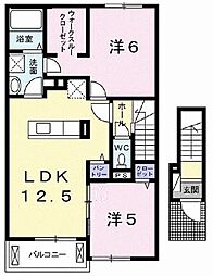 ブライト・サニー 2LDKの間取図画像