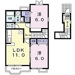 アルバ・カーサ 2LDKの間取図画像