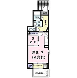 トワーニ ワンルームの間取図画像