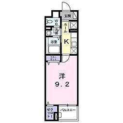 メゾンユウソウ 1Kの間取図画像