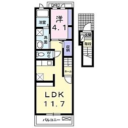パストラル 1LDKの間取図画像