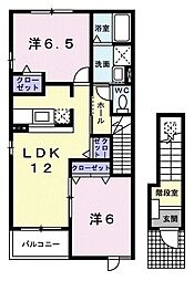 ネオ・コート2 2LDKの間取図画像