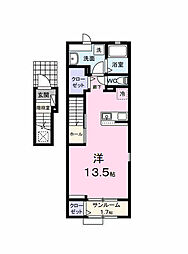 Ｅ−ｓｐｈｅｒｅ　中延 2階ワンルームの間取り
