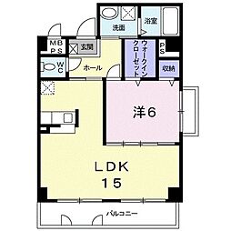 アーバンフレンドリー 1LDKの間取図画像