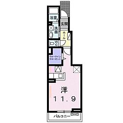 フェリーチェトレ 1Kの間取図画像