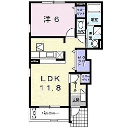 TARGAC 1LDKの間取図画像
