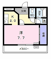 ランドマーク弥富 1Kの間取図画像