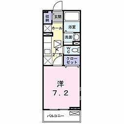 メゾンドスカイ 1Kの間取図画像